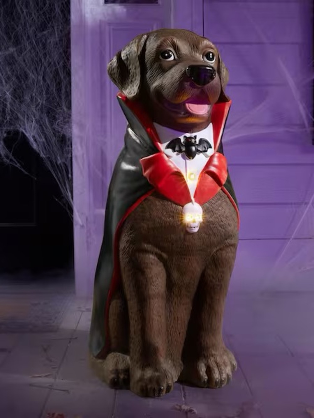 Home Depot 2.5” Halloween Classics Light Up Chocolate Labrador Vampire